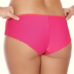 Freya Horizon Hot Pink Stripe Bikini Short Size XL